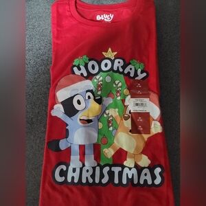 Bluey & Bingo Hooray Christmas Shirt (7-8)